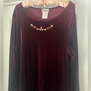 Coldwater Creek Velvety Maxi Dress L